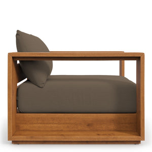 Modway Furniture Tahoe Outdoor Patio Acacia Wood Chair - Stylish All-Weather Comfort for Relaxing or Entertaining Natural Cocoa EEI-6782-NAT-COA