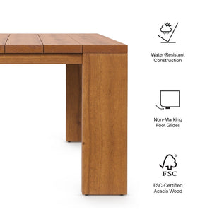 Modway Furniture Tahoe Outdoor Acacia Wood Side Table - Durable, Weather-Resistant Design for Patios & Porches EEI-6787-NAT