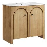 Modway Furniture Appia Bathroom Vanity EEI-6790-OAK-WHI