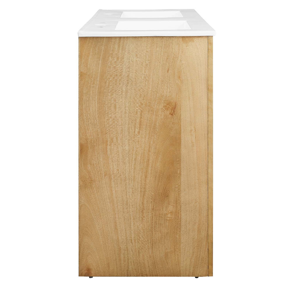 Modway Furniture Appia 48" Double Sink Bathroom Vanity EEI-6792-OAK-WHI