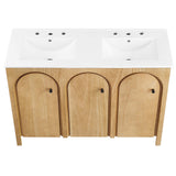 Modway Furniture Appia 48" Double Sink Bathroom Vanity EEI-6792-OAK-WHI