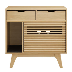 Modway Furniture Render Cat Cabinet by Modway - Stylish Mid-Century Modern Furniture for Litter Box Concealment Oak EEI-6796-OAK