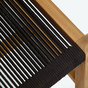 Modway Furniture Vienna Outdoor Teak Dining Chairs Set of 2 - Stylish Armless Design for Modern Patio Comfort Natural Black EEI-6805-NAT-BLK