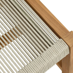 Modway Furniture Vienna Outdoor Teak Dining Chairs Set of 2 - Stylish Armless Design for Modern Patio Comfort Natural Natural EEI-6805-NAT-NAT