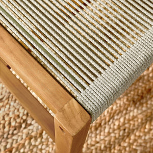 Modway Furniture Vienna Outdoor Teak Dining Chairs Set of 2 - Stylish Armless Design for Modern Patio Comfort Natural Natural EEI-6805-NAT-NAT