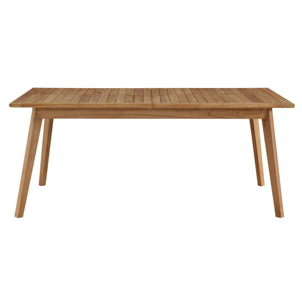 Modway Furniture Vienna Outdoor Teak Wood Extendable Dining Table - Perfect for Gatherings, Durable & Stylish EEI-6813-NAT