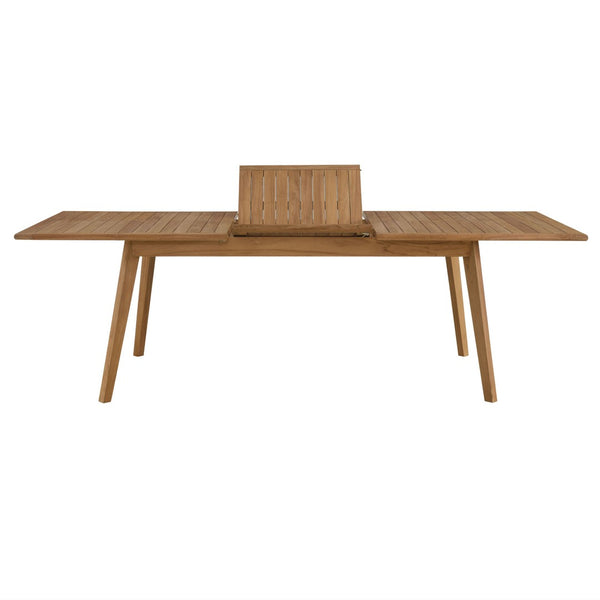 Modway Furniture Vienna Outdoor Teak Wood Extendable Dining Table - Perfect for Gatherings, Durable & Stylish EEI-6813-NAT