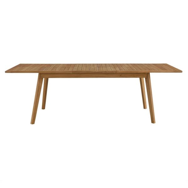 Modway Furniture Vienna Outdoor Teak Wood Extendable Dining Table - Perfect for Gatherings, Durable & Stylish EEI-6813-NAT