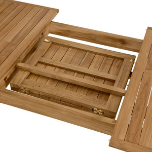 Modway Furniture Vienna Outdoor Teak Wood Extendable Dining Table - Perfect for Gatherings, Durable & Stylish EEI-6813-NAT