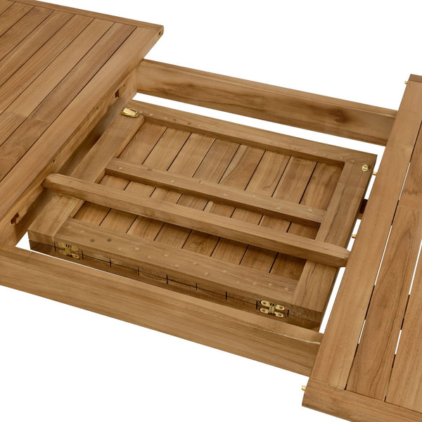 Modway Furniture Vienna Outdoor Teak Wood Extendable Dining Table - Perfect for Gatherings, Durable & Stylish EEI-6813-NAT