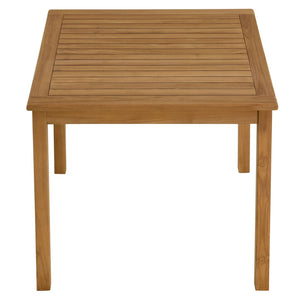 Modway Furniture Vienna 34" Square Teak Wood Outdoor Dining Table - Stylish, Weather-Resistant, Perfect for 4 People EEI-6814-NAT