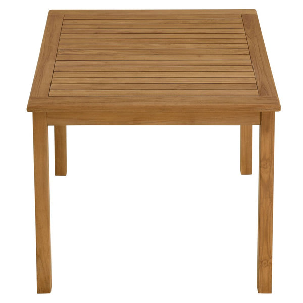 Modway Furniture Vienna 34" Square Teak Wood Outdoor Dining Table - Stylish, Weather-Resistant, Perfect for 4 People EEI-6814-NAT