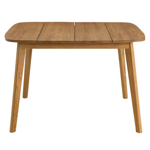 Modway Furniture Vienna 46" Square Teak Wood Outdoor Dining Table - Weather-Resistant, Stylish & Perfect for 4! EEI-6815-NAT