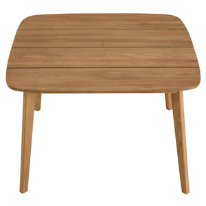 Modway Furniture Vienna 46" Square Teak Wood Outdoor Dining Table - Weather-Resistant, Stylish & Perfect for 4! EEI-6815-NAT