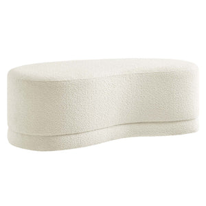 Modway Furniture Nimbus 48" Upholstered Ottoman Bench by Modway - Plush Comfort and Modern Style for Any Room Cream EEI-6816-CRE