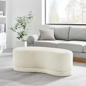 Modway Furniture Nimbus 48" Upholstered Ottoman Bench by Modway - Plush Comfort and Modern Style for Any Room Cream EEI-6816-CRE