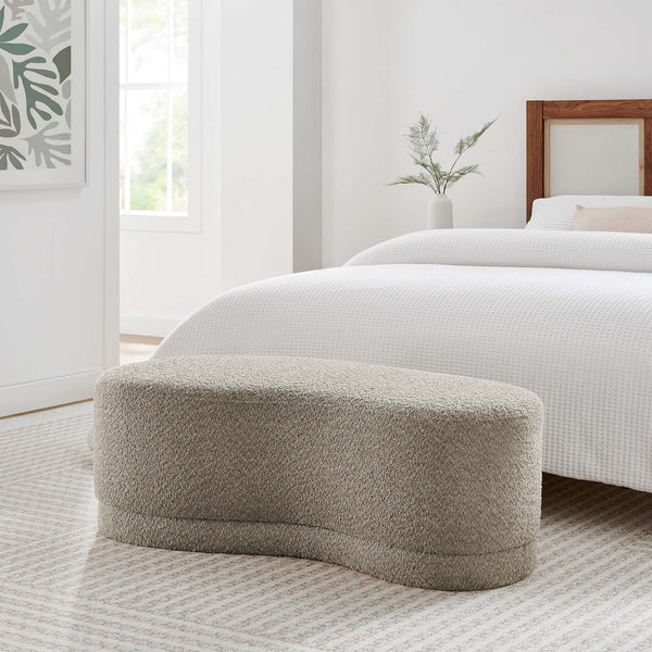 Modway Furniture Nimbus 48" Upholstered Ottoman Bench by Modway - Plush Comfort and Modern Style for Any Room Oat EEI-6816-OAT