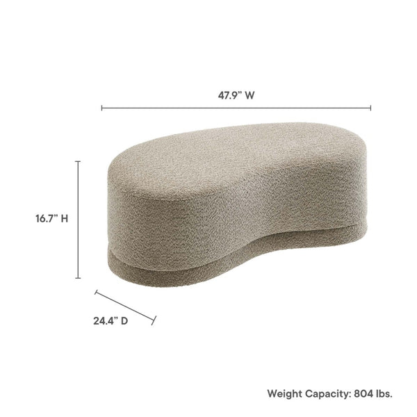 Modway Furniture Nimbus 48" Upholstered Ottoman Bench by Modway - Plush Comfort and Modern Style for Any Room Oat EEI-6816-OAT