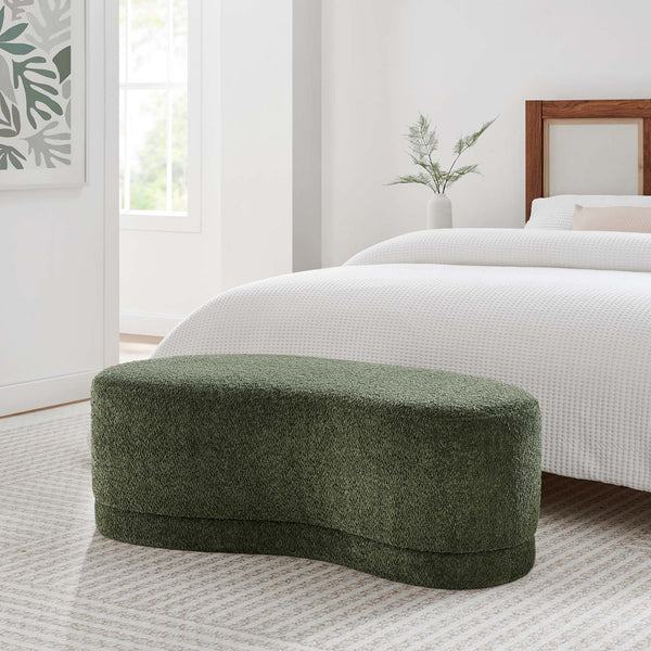 Modway Furniture Nimbus 48" Upholstered Ottoman Bench by Modway - Plush Comfort and Modern Style for Any Room Sage EEI-6816-SGE