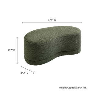 Modway Furniture Nimbus 48" Upholstered Ottoman Bench by Modway - Plush Comfort and Modern Style for Any Room Sage EEI-6816-SGE