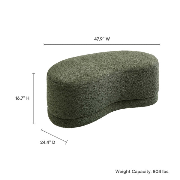 Modway Furniture Nimbus 48" Upholstered Ottoman Bench by Modway - Plush Comfort and Modern Style for Any Room Sage EEI-6816-SGE