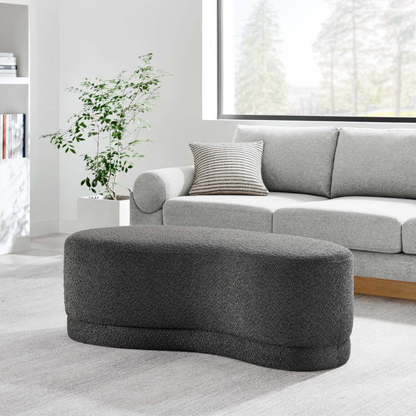 Modway Furniture Nimbus 48" Upholstered Ottoman Bench by Modway - Plush Comfort and Modern Style for Any Room Cast Slate EEI-6816-SLA