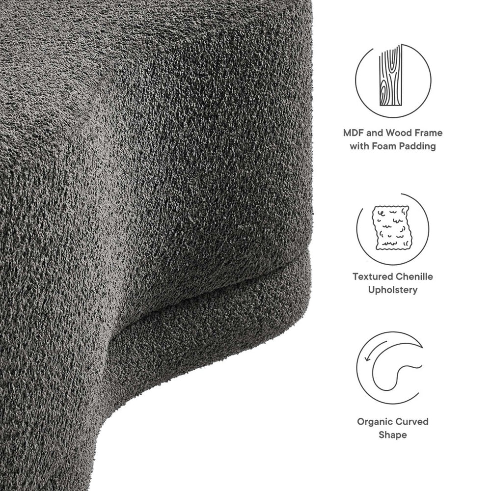 Modway Furniture Nimbus 48" Upholstered Ottoman Bench by Modway - Plush Comfort and Modern Style for Any Room Cast Slate EEI-6816-SLA