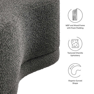 Modway Furniture Nimbus 48" Upholstered Ottoman Bench by Modway - Plush Comfort and Modern Style for Any Room Cast Slate EEI-6816-SLA