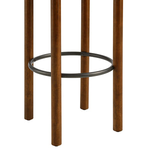 Modway Furniture Fable Boucle Fabric Bar Stools Set of 2 – Modern Comfort with Durable Design for Any Space Walnut Ivory EEI-6819-WAL-IVO