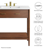 Modway Furniture Zaire 36" Bathroom Vanity EEI-6822-WAL-WHI
