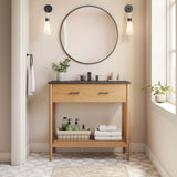 Modway Furniture Zaire 36" Bathroom Vanity EEI-6823-NAT-BLK