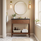 Modway Furniture Zaire 36" Bathroom Vanity EEI-6823-WAL-BLK