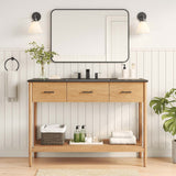 Modway Furniture Zaire 48" Single Sink Bathroom Vanity EEI-6825-NAT-BLK