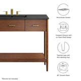 Modway Furniture Zaire 48" Single Sink Bathroom Vanity EEI-6825-WAL-BLK