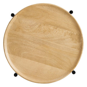 Modway Furniture Xilo Round Wood and Metal Side Table - Versatile Accent Table for Living Rooms, Bedrooms & More EEI-6832-OAK