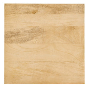 Modway Furniture Zora Square Mango Wood & Metal Side Table - Modern Industrial Design for Small Spaces & Decor EEI-6833-OAK