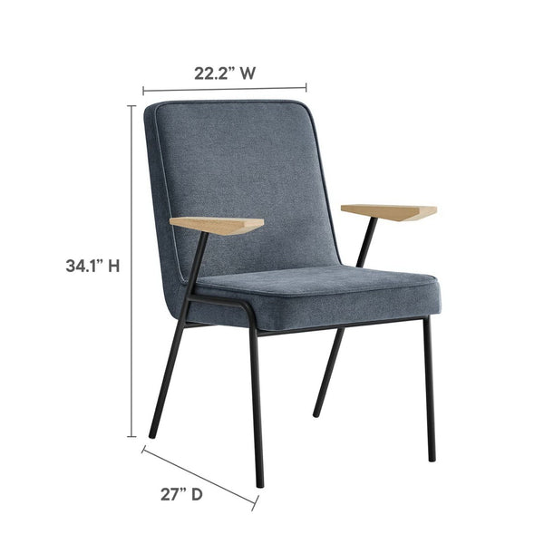 Modway Furniture Vista Dining Armchair by Modway – Mid-Century Modern Design with Durable Frame and Cozy Comfort Laguna EEI-6835-LAG