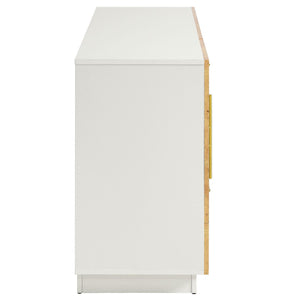 Modway Furniture Abel 59" Mid-Century Modern Burl Wood Sideboard Buffet - Versatile TV Stand with Organized Storage EEI-6848-WHI-BUR