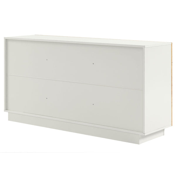 Modway Furniture Abel 59" Mid-Century Modern Burl Wood Sideboard Buffet - Versatile TV Stand with Organized Storage EEI-6848-WHI-BUR