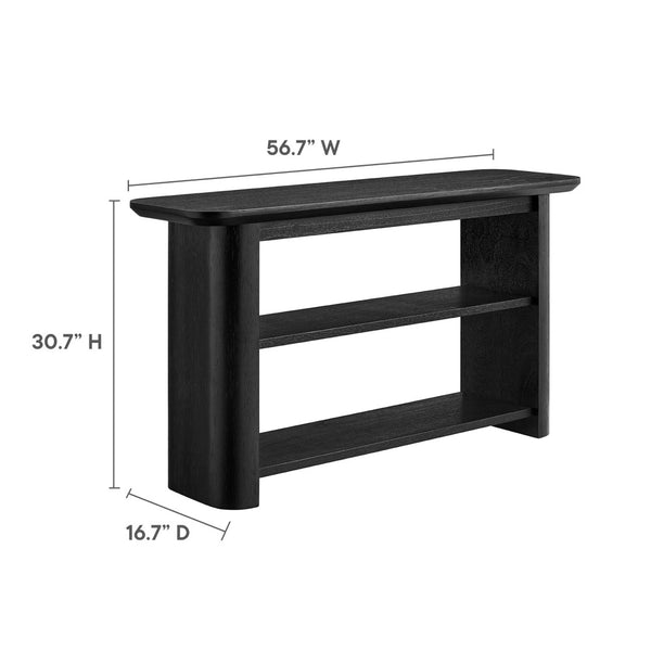 Modway Furniture Calix 57" Modern Console Table - Slim, Versatile Design with Practical Storage for Any Space EEI-6849-BLK
