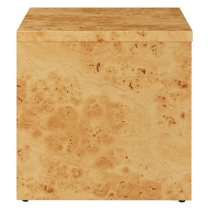 Modway Furniture Hudson 1-Drawer Mid-Century Modern Burl Wood Nightstand - Elegant Storage for Small Spaces EEI-6855-BUR