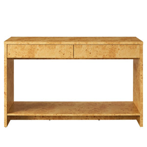 Modway Furniture Hudson 2-Drawer Console Table with Burl Wood Finish - Stylish Mid-Century Modern Design for Your Home EEI-6857-BUR
