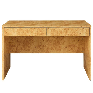Modway Furniture Hudson 2-Drawer Burl Wood Desk - Mid-Century Modern Design for Home Office & Crafting Spaces EEI-6858-BUR