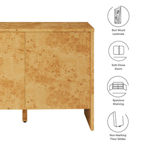 Modway Furniture Hudson 40" Burl Wood Sideboard - Modern Storage Solution for Dining, Office, or Living Spaces EEI-6859-BUR