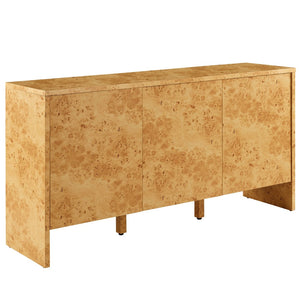 Modway Furniture Hudson 60" Contemporary Burl Wood Sideboard - Stylish Storage Solution with Soft-Close Doors EEI-6860-BUR