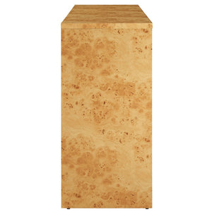 Modway Furniture Hudson 60" Contemporary Burl Wood Sideboard - Stylish Storage Solution with Soft-Close Doors EEI-6860-BUR