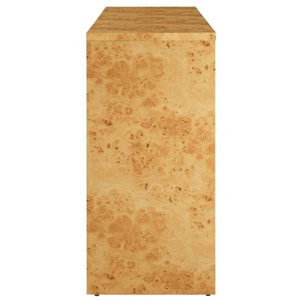 Modway Furniture Hudson 60" Contemporary Burl Wood Sideboard - Stylish Storage Solution with Soft-Close Doors EEI-6860-BUR