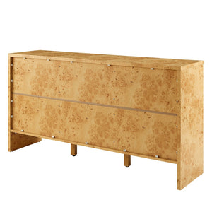 Modway Furniture Hudson 60" Contemporary Burl Wood Sideboard - Stylish Storage Solution with Soft-Close Doors EEI-6860-BUR