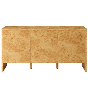 Modway Furniture Hudson 60" Contemporary Burl Wood Sideboard - Stylish Storage Solution with Soft-Close Doors EEI-6860-BUR