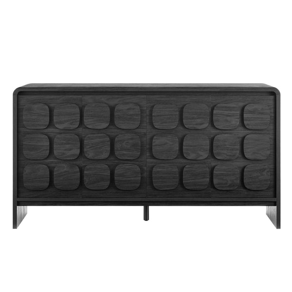 Modway Furniture Toscana 61" Mid-Century Modern Sideboard with Soft-Close Doors and Elegant Storage Solution Black EEI-6862-BLK